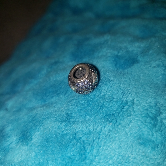 Pandora Retired Midnight Blue Pavé Stars Charm - Picture 12 of 12